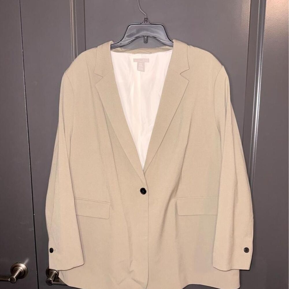 H&M Women's Cream and Tan Jacket